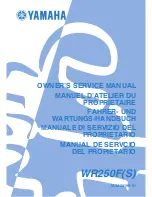 Yamaha WR250F(S) Owner'S Service Manual preview