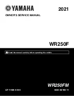 Preview for 1 page of Yamaha WR250FM 2021 Owner'S Service Manual