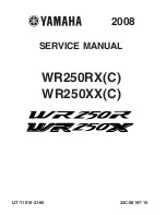 Предварительный просмотр 1 страницы Yamaha WR250R Service Manual