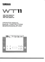 Yamaha WT-11 Operation Manual предпросмотр