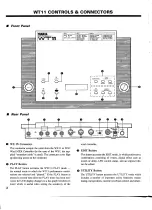 Preview for 4 page of Yamaha WT-11 Operation Manual