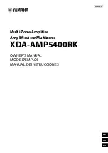 Предварительный просмотр 1 страницы Yamaha XDA-AMP5400 Owner'S Manual