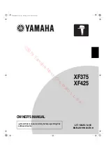 Yamaha XF375 Owner'S Manual preview