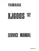 Предварительный просмотр 1 страницы Yamaha XJ600S 1992 Service Manual