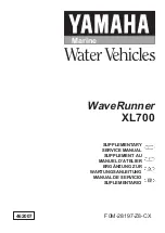 Preview for 1 page of Yamaha XL700 WaveRunner 2001 Supplementary Service Manual