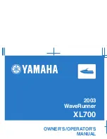 Yamaha XL700 WaveRunner 2003 Owner'S/Operator'S Manual preview