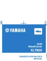 Preview for 1 page of Yamaha XLT800 WaveRunner 2003 Owner'S/Operator'S Manual