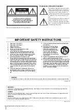 Предварительный просмотр 2 страницы Yamaha XMV8280-D Owner'S Manual