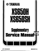 Yamaha XS650G 1978 Supplementary Service Manual preview