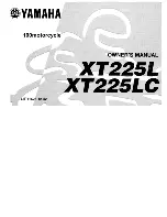 Предварительный просмотр 1 страницы Yamaha XT225L Owner'S Manual