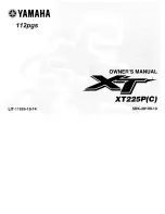 Предварительный просмотр 1 страницы Yamaha XT225P(C) Owner'S Manual