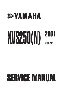 Yamaha XVS250 2001 Service Manual preview