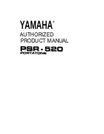 Yamaha yahama PSR - 520 Product Manual preview