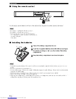 Preview for 10 page of Yamaha YAS-70BL Owner'S Manual