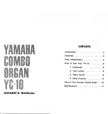 Предварительный просмотр 2 страницы Yamaha YC-10 Owner'S Manual