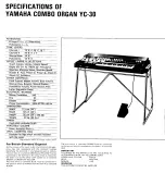 Preview for 15 page of Yamaha YC-30 Owner'S Manual