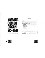 Предварительный просмотр 2 страницы Yamaha YC-45 D Owner'S Manual