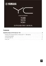 Preview for 1 page of Yamaha YC88 Supplementary Manual