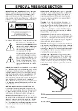 Preview for 2 page of Yamaha YDP-151 Owner'S Manual