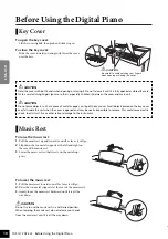 Preview for 10 page of Yamaha YDP-151 Owner'S Manual