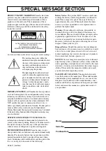 Preview for 2 page of Yamaha YDP-223 Owner'S Manual