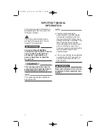 Preview for 3 page of Yamaha YDRE 2007 Owner'S/Operator'S Manual