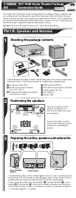 Yamaha YHT-1840 User Manual preview