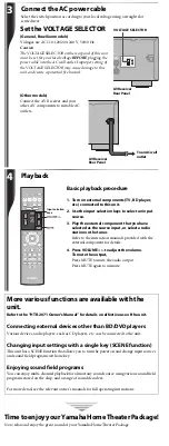 Preview for 4 page of Yamaha YHT-1840 User Manual