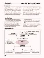 Preview for 2 page of Yamaha YHT-540 Quick Connect Manual