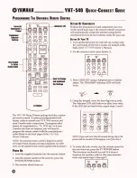 Предварительный просмотр 10 страницы Yamaha YHT-540 Quick Connect Manual