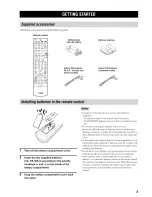 Предварительный просмотр 7 страницы Yamaha YHT-670BL Owner'S Manual