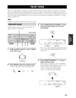 Preview for 49 page of Yamaha YHT-670BL Owner'S Manual