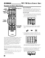 Preview for 10 page of Yamaha YHT-700 Quick Connect Manual