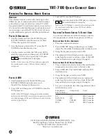 Preview for 12 page of Yamaha YHT-700 Quick Connect Manual