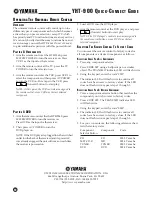 Preview for 12 page of Yamaha YHT-900 Quick Connect Manual