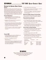 Preview for 12 page of Yamaha YHT-940 Quick Connect Manual