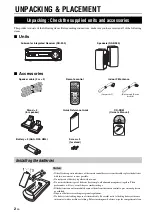 Preview for 4 page of Yamaha YHT-S300 Quick Reference Manual