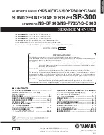 Preview for 1 page of Yamaha YHT-S300 Service Manual