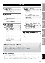 Preview for 3 page of Yamaha YHT-S401 Owner'S Manual