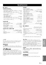 Preview for 203 page of Yamaha YHT-S401 Owner'S Manual