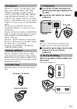 Preview for 5 page of Yamaha YID-W10 Owner'S Manual