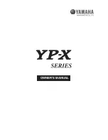 Yamaha YP-X Series Owner'S Manual preview