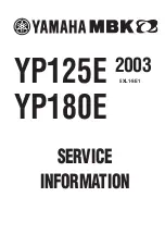 Yamaha YP125E 2003 Service Information предпросмотр