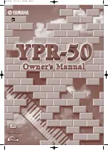 Предварительный просмотр 1 страницы Yamaha YPR-50 Owner'S Manual