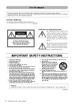 Preview for 4 page of Yamaha YPT255 Owner'S Manual