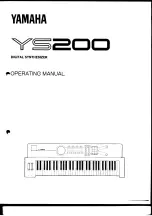 Yamaha YS200 Operating Manual preview