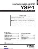 Yamaha YSP-1 Service Manual preview