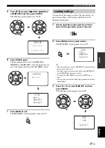 Предварительный просмотр 39 страницы Yamaha YSP 1100 - Digital Sound Projector Five CH Speaker Owner'S Manual