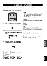 Предварительный просмотр 77 страницы Yamaha YSP 1100 - Digital Sound Projector Five CH Speaker Owner'S Manual