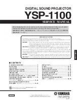Yamaha YSP 1100 - Digital Sound Projector Five CH Speaker Service Manual preview